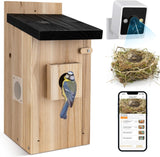 Smart Bird House With Camera,3MP Birdhouse Camera For Outdoors, Auto Capture Bird Videos & Motion Detection, Watch Bird Nesting & Hatching In Real Time,DIY Ideal Gift