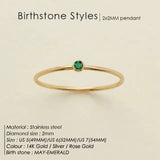 Stainless Steel Birthstone Ring For Women