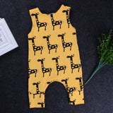 Charming Giraffe-Print Sleeveless Jumpsuit - WAYLO-BARGAINS