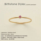 Stainless Steel Birthstone Ring For Women