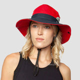 Ponytail Summer Sun Hat Wide Brim UV Protection Bucket Cap