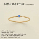 Stainless Steel Birthstone Ring For Women