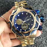 Golden Waterproof Quartz Luxury  Watch